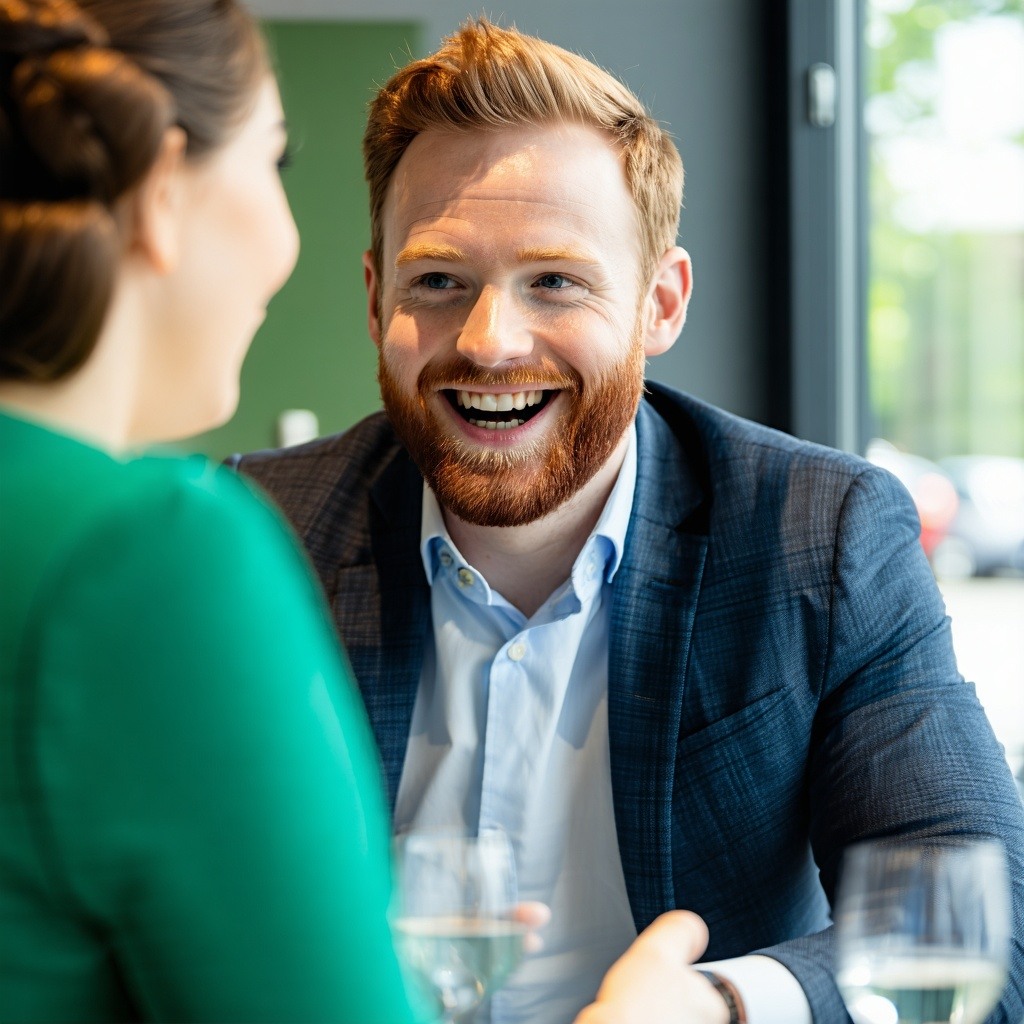Irish financial advisor talking with a client